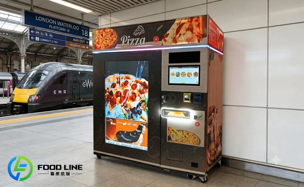 fries vending machine for sale at the UK subway station