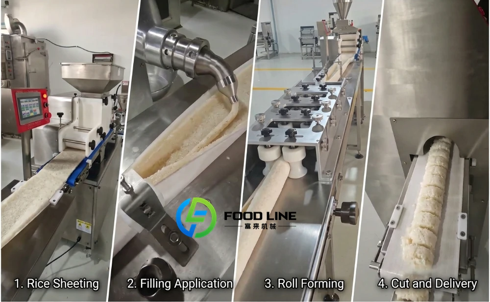 sushi roll making machine line