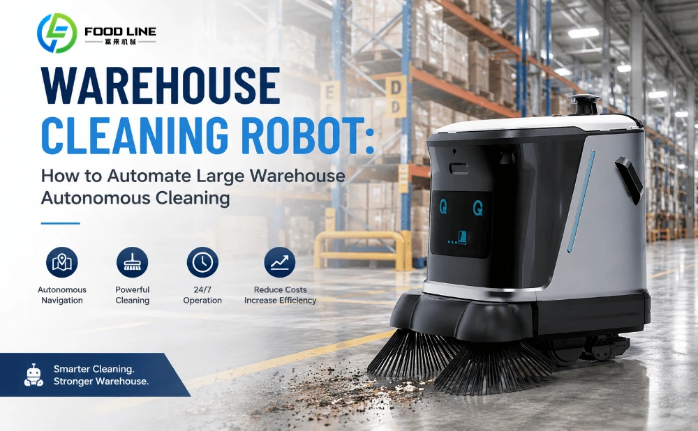 autonomous cleaning robot for warehouses