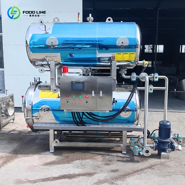 double tank water bath and spray retort machine