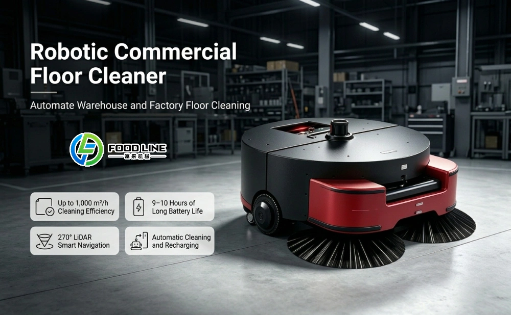 heavy duty robotic warehouse floor cleaner