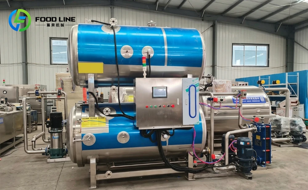 industrial double tank food retort autoclave