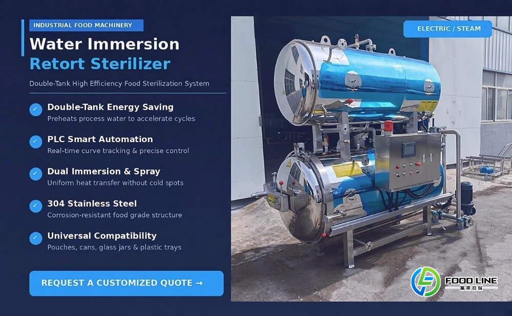 industrial horizontal retort sterilizer