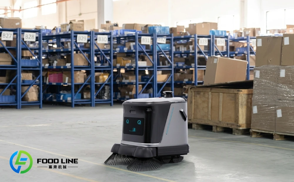 logistics center sweeping robot