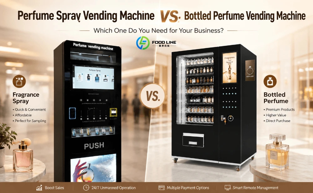 perfume spray vending machine vs bottled perfume vending machine