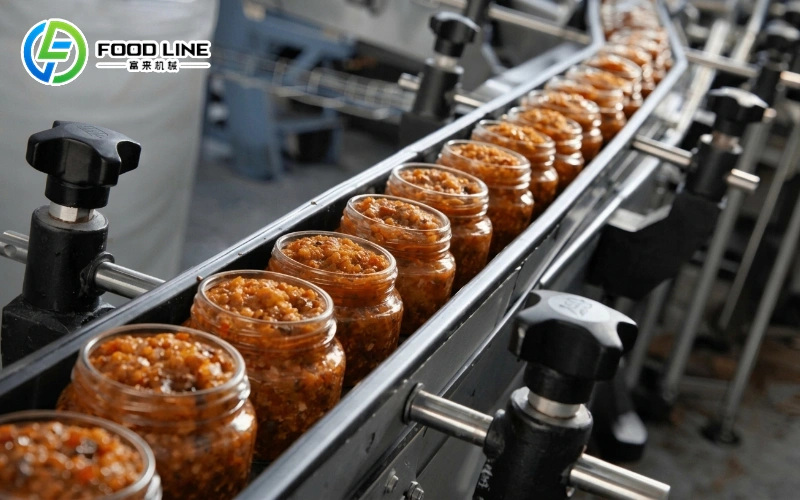 Sauce Filling Machine Line For Zacusca Production In Romania