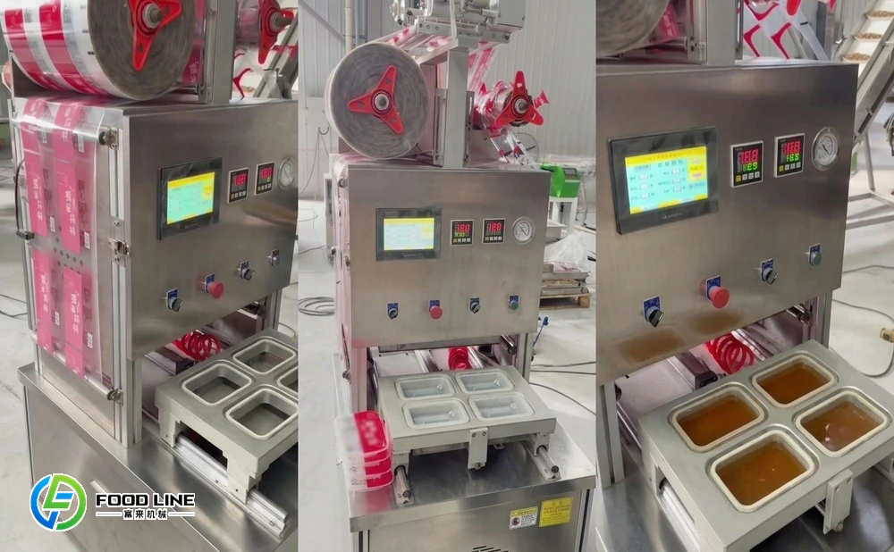 4 tray modified atmosphere packaging machine
